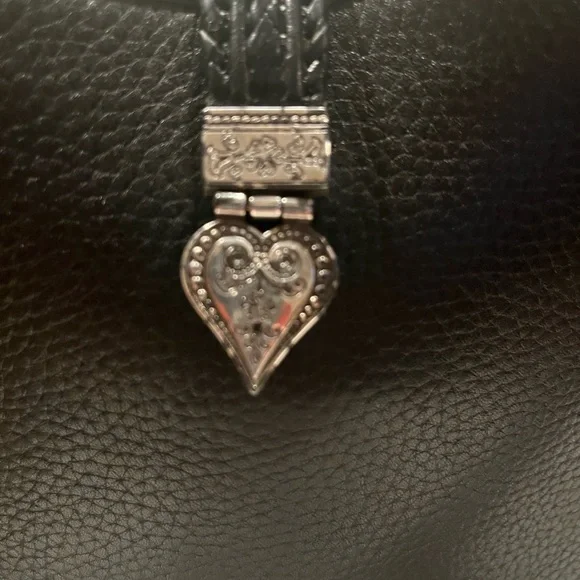 Like new, Brighton Black Textured Leather Shoulder Bag - Picture 4 of 8